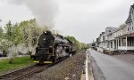 RBMN 2102 backs down Railroad Street in Tamaqua